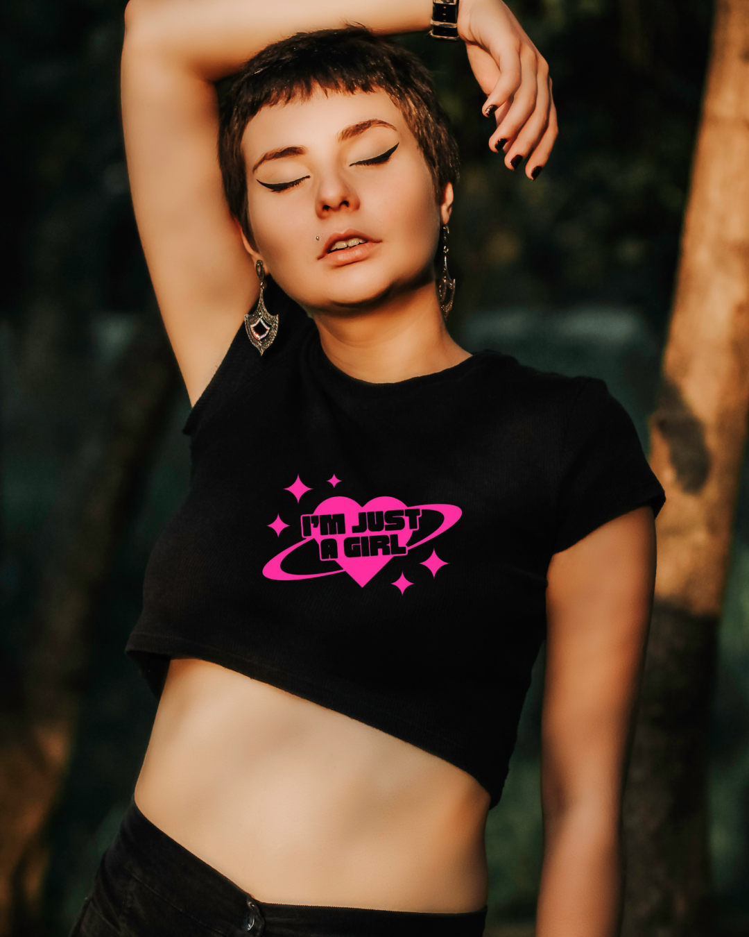 I am Just A Girl Crop Top